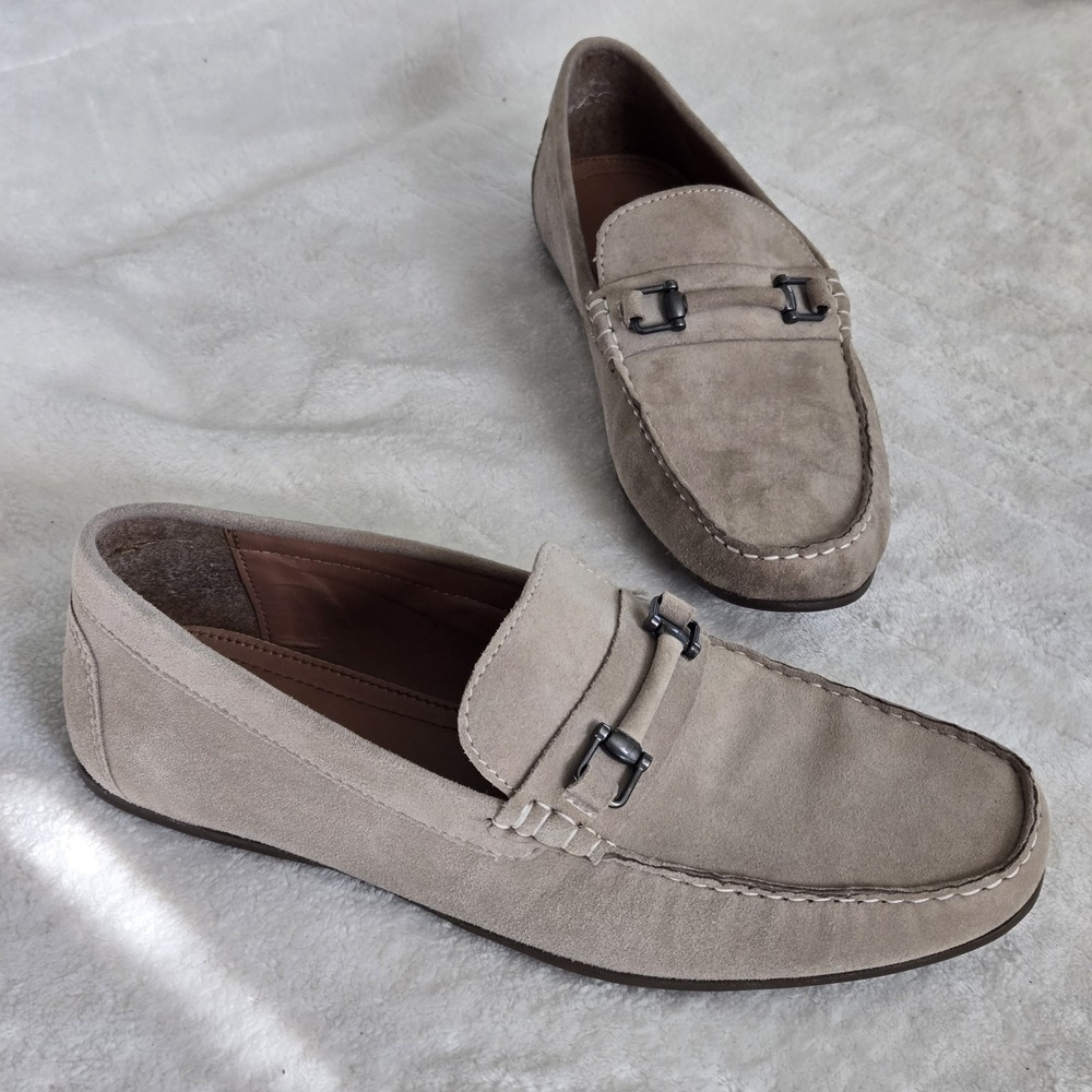 Thomas Crick Loafers Men's Size US8 / UK7 Suede Tan Dressy Comfort‎ Preppy Shoes